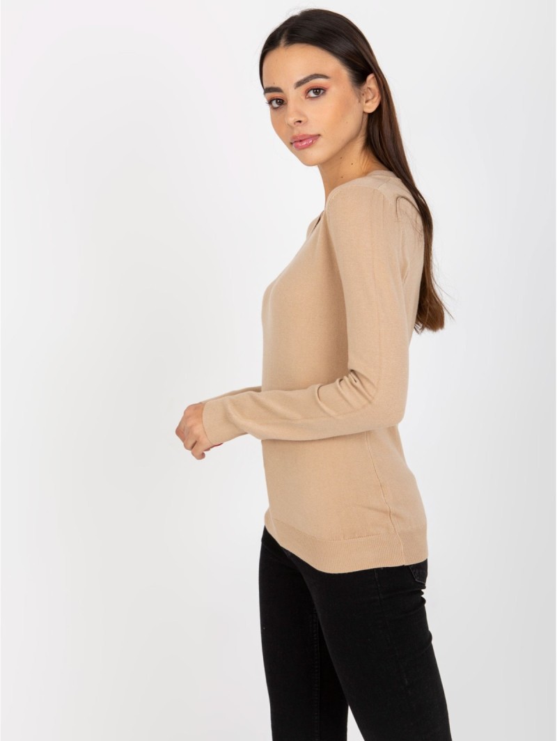 Megztinis-NM-SW-J52002.70-tamsiai smėlio spalvos