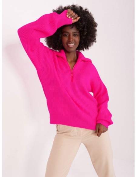 Megztinis-BA-SW-0374.07P-fluo rožinis