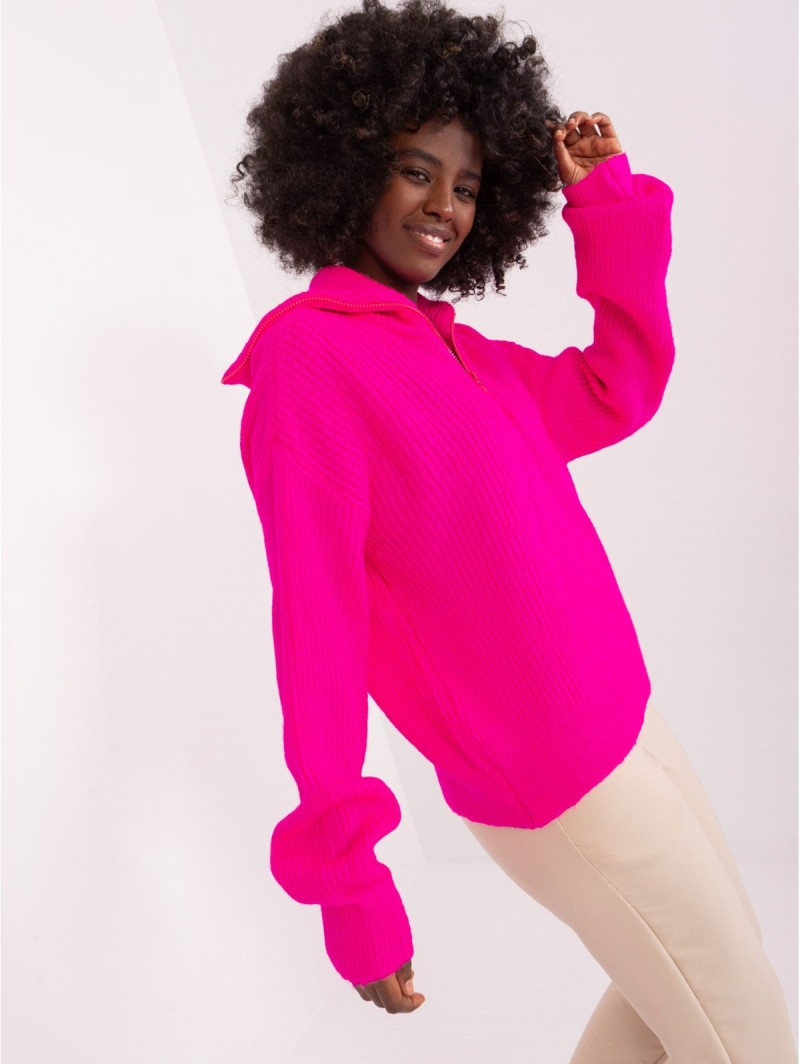 Megztinis-BA-SW-0374.07P-fluo rožinis