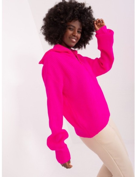 Megztinis-BA-SW-0374.07P-fluo rožinis