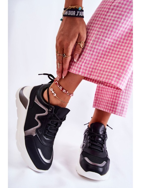 Women's Fashionable Sneakers Black Allie 2