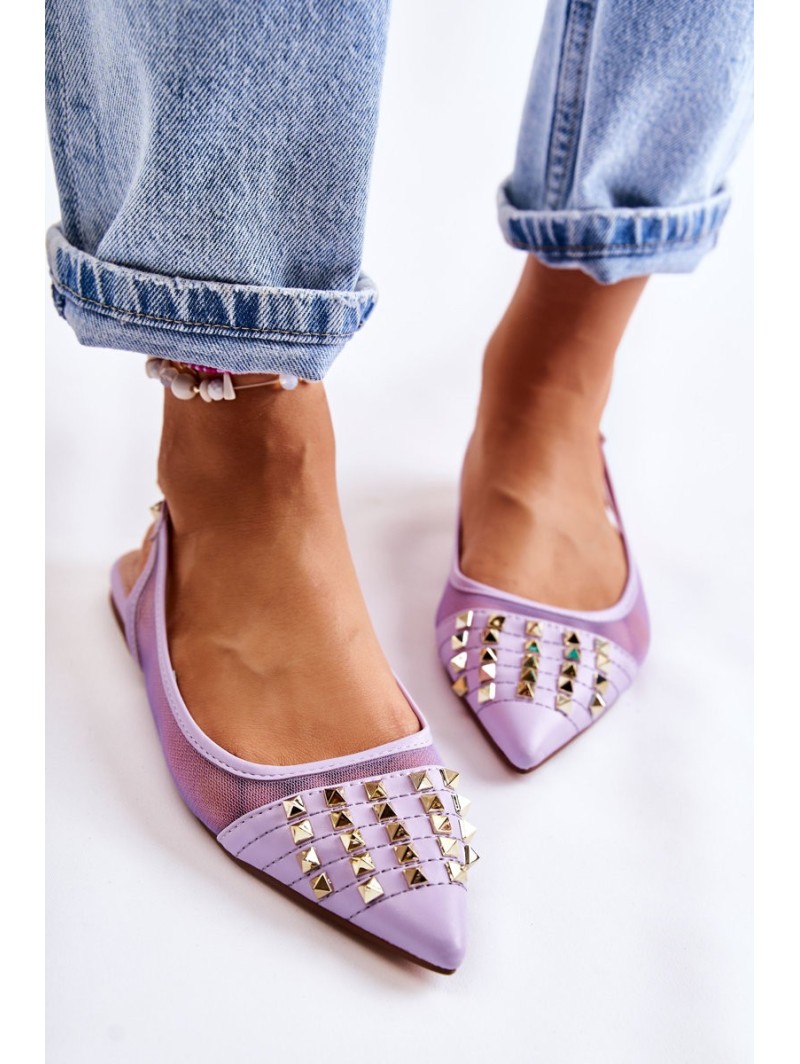 Women's Ballerinas With Studs Purple Kinley