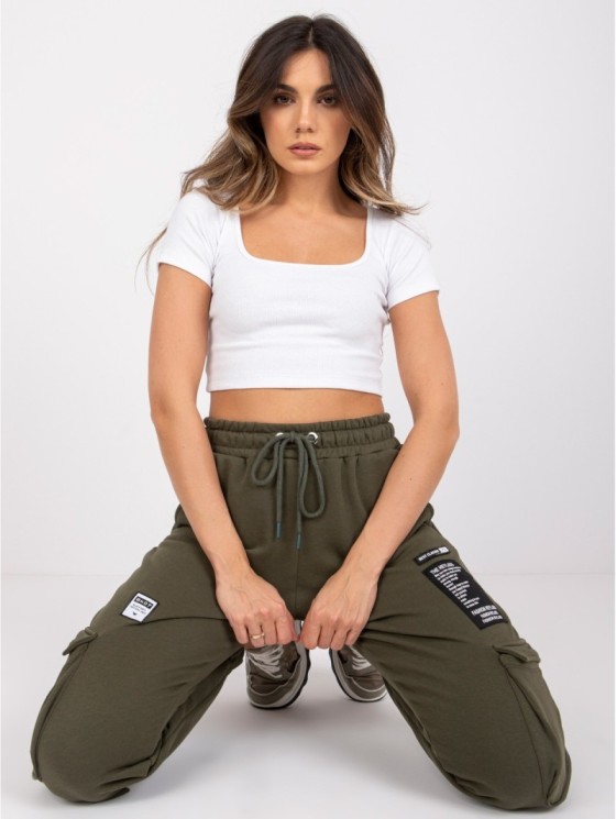 Spodnie dresowe-RV-DR-7461.03-khaki 2