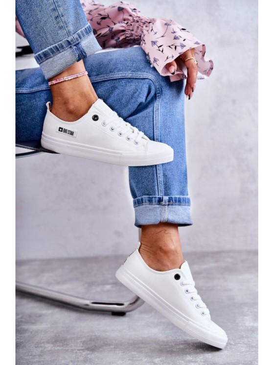 Women's Low Leather Sneakers Big Star KK274010 White 2