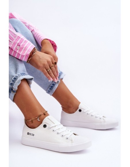 Women's Low Material Sneakers Big Star KK274008 White