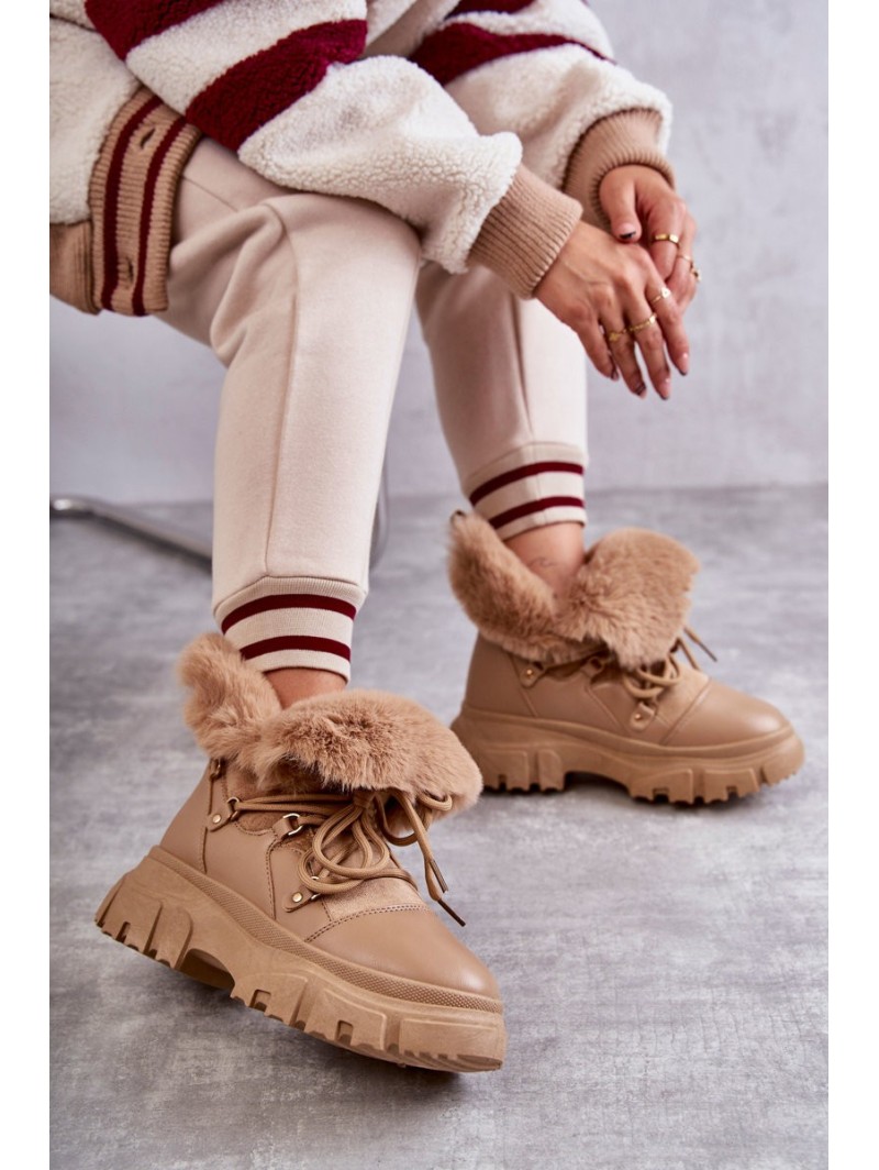 Warm Boots Trappers Dark beige Charles