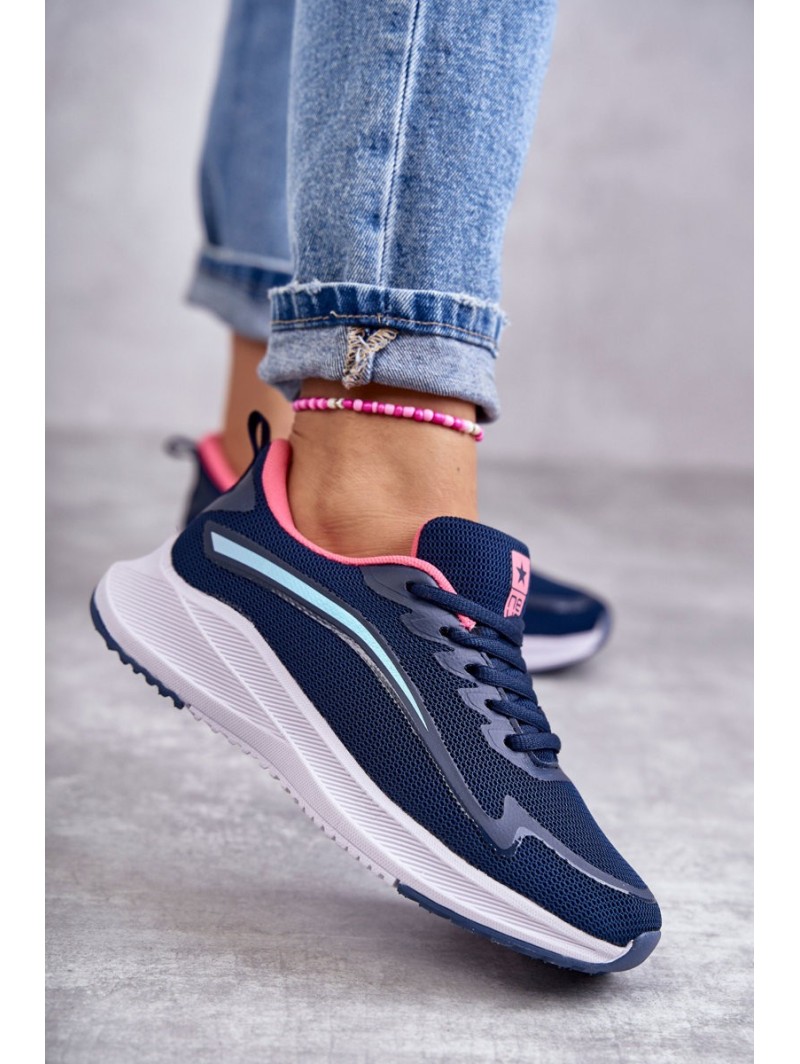 Women's Fashionable Sport Shoes Sneakers Navy Blue Ida