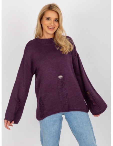 Megztinis-BA-SW-8043.03-tamsiai violetinis