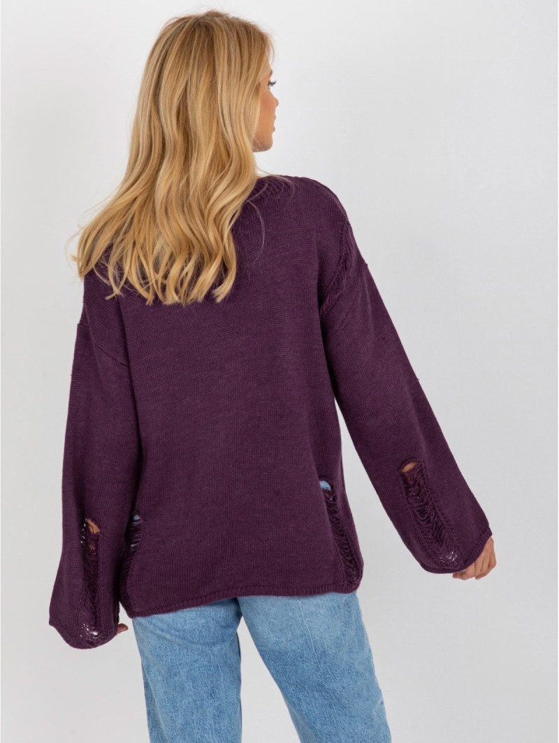 Megztinis-BA-SW-8043.03-tamsiai violetinis