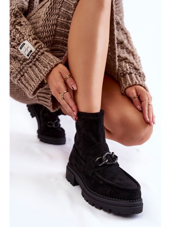 Women's Suede Booties La.Fi 250042B-SU Black 2
