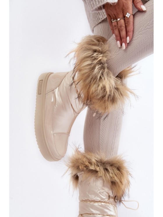 Women's Snow Boots with Fur Black Big Star MM274379 2