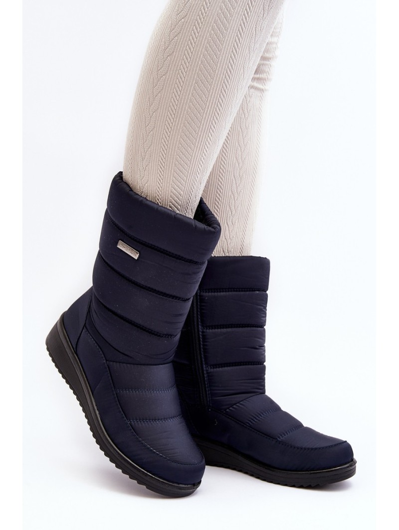 Warm Wedge Snow Boots Black Calena