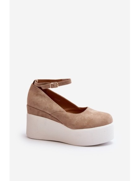 Women's Beige Wedge Espadrilles Malla