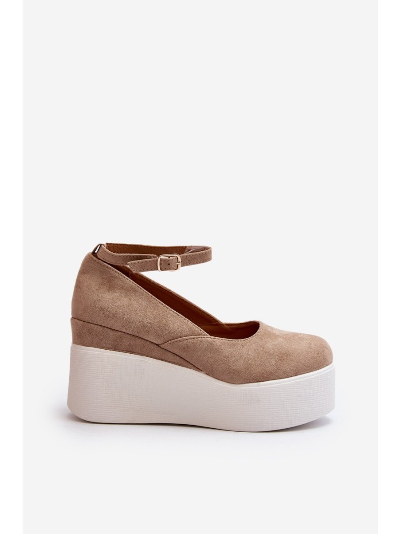 Women's Beige Wedge Espadrilles Malla