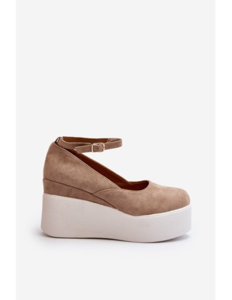 Women's Beige Wedge Espadrilles Malla