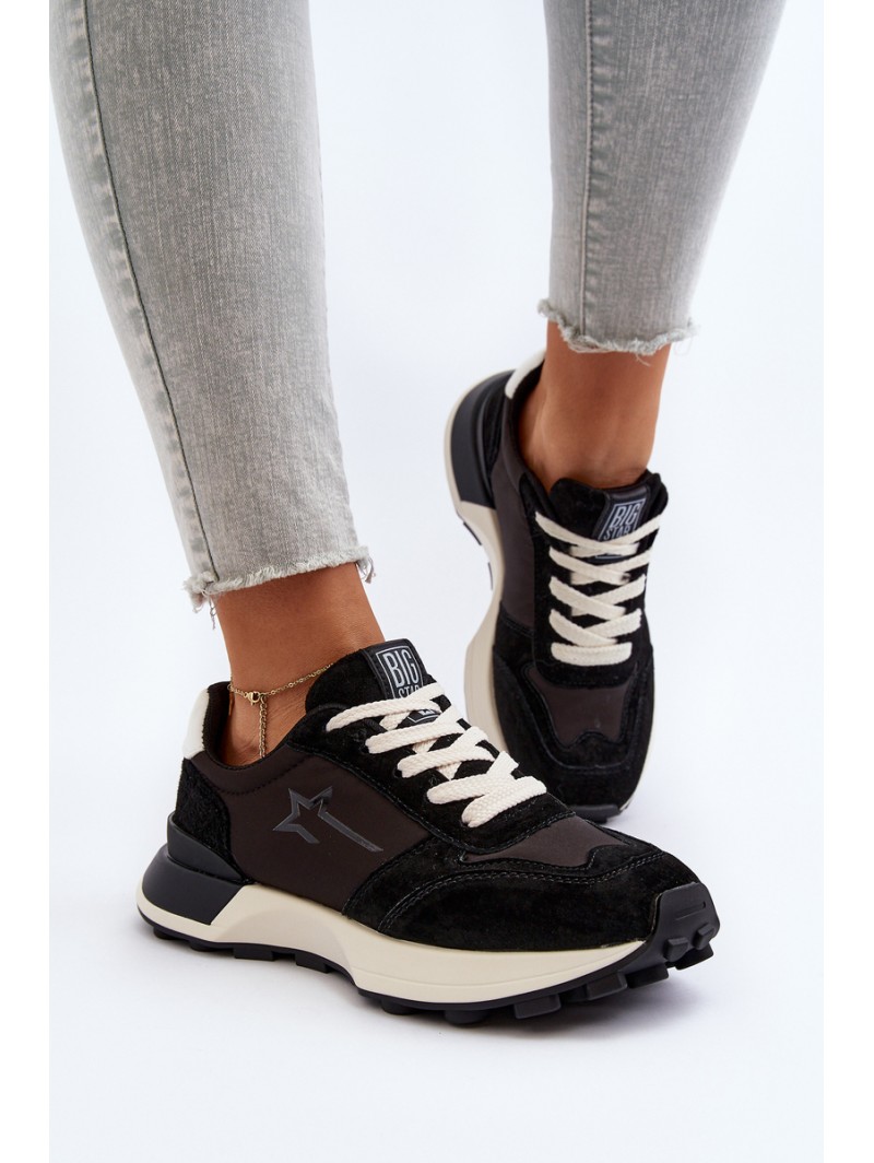 Women's Leather Sneakers Big Star NN274963 Black