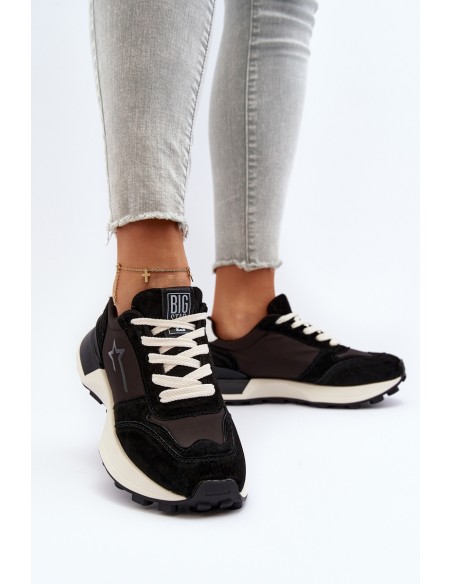 Women's Leather Sneakers Big Star NN274963 Black