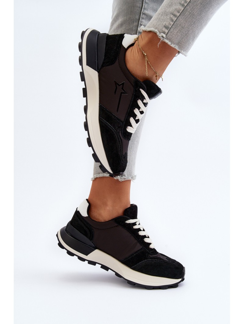 Women's Leather Sneakers Big Star NN274963 Black
