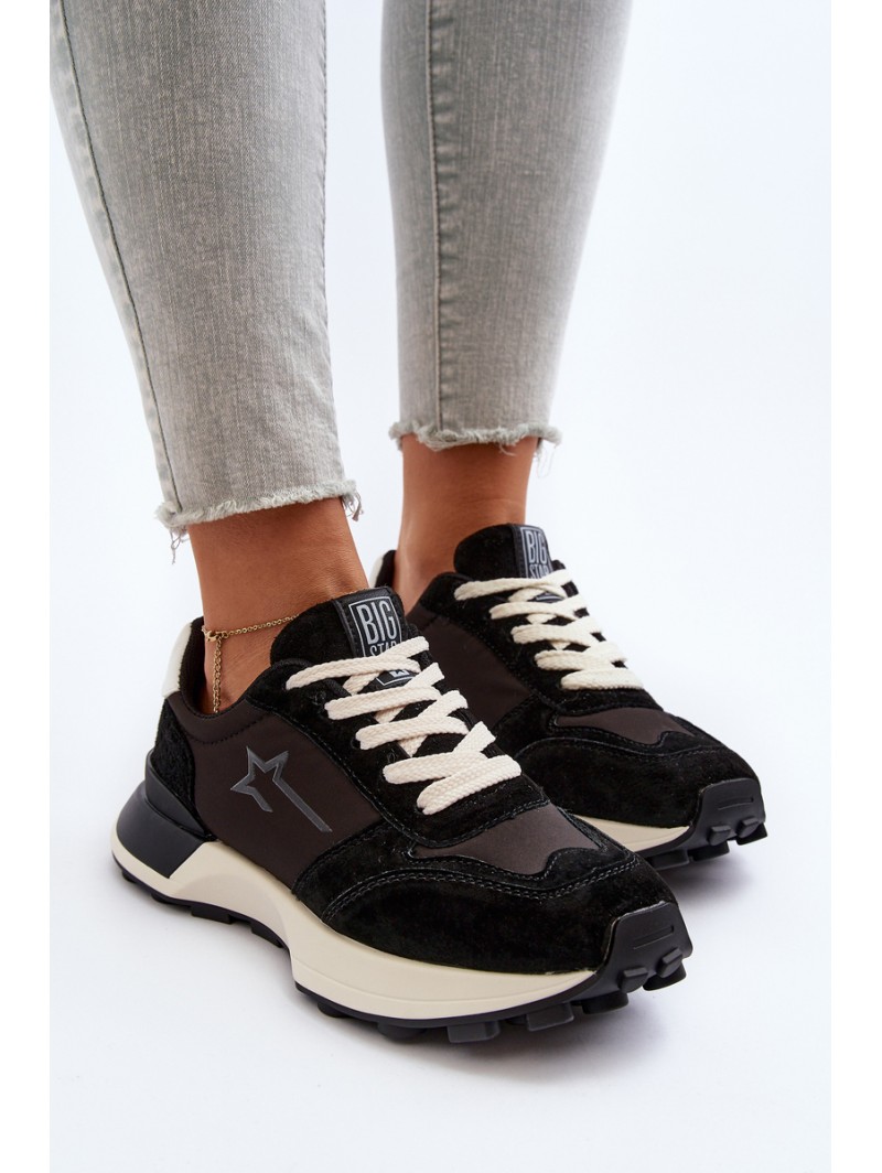 Women's Leather Sneakers Big Star NN274963 Black