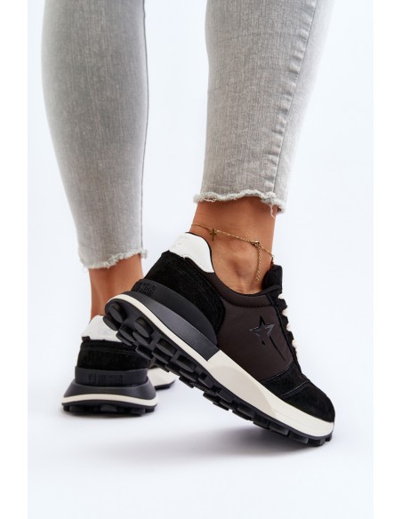 Women's Leather Sneakers Big Star NN274963 Black