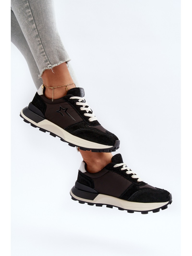 Women's Leather Sneakers Big Star NN274963 Black