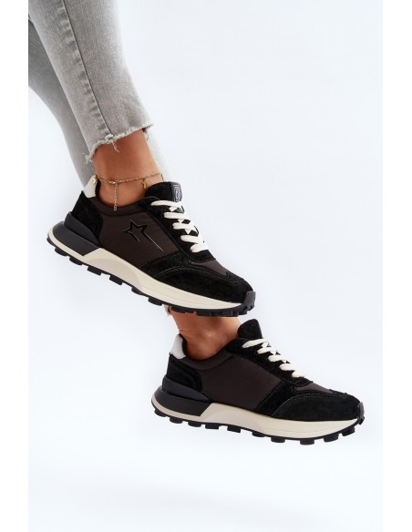 Women's Leather Sneakers Big Star NN274963 Black