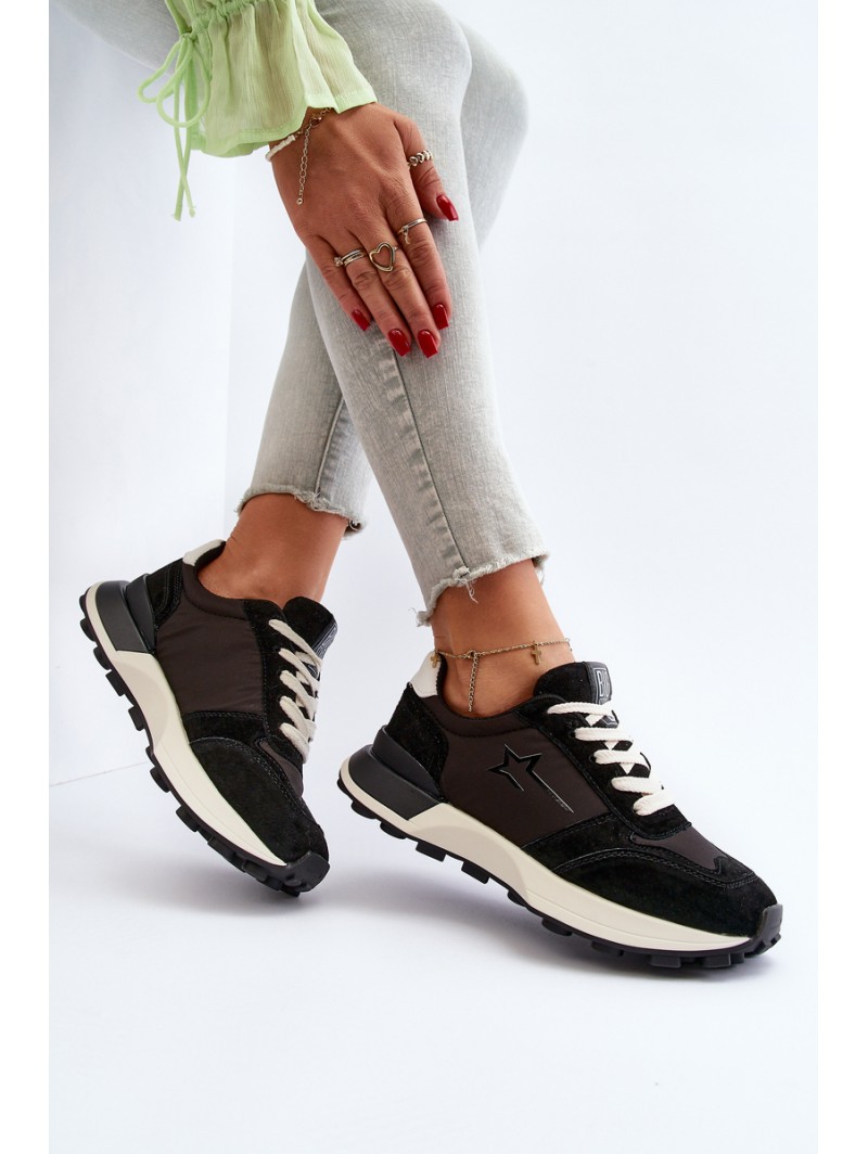 Women's Leather Sneakers Big Star NN274963 Black