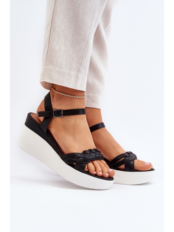 Black Wedge Sandals Esinna 2
