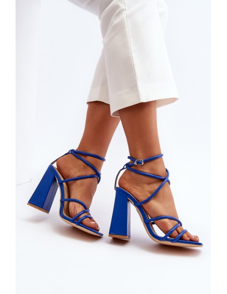 Fashionable High Heel Sandals Blue Josette