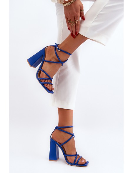 Fashionable High Heel Sandals Blue Josette