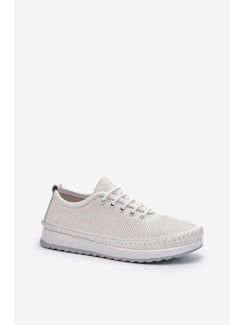 Leather Women's Sports Sneakers Beige Lalnai