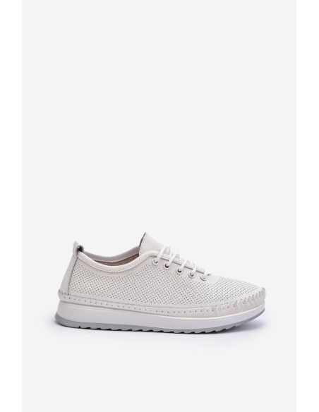 Leather Women's Sports Sneakers Beige Lalnai