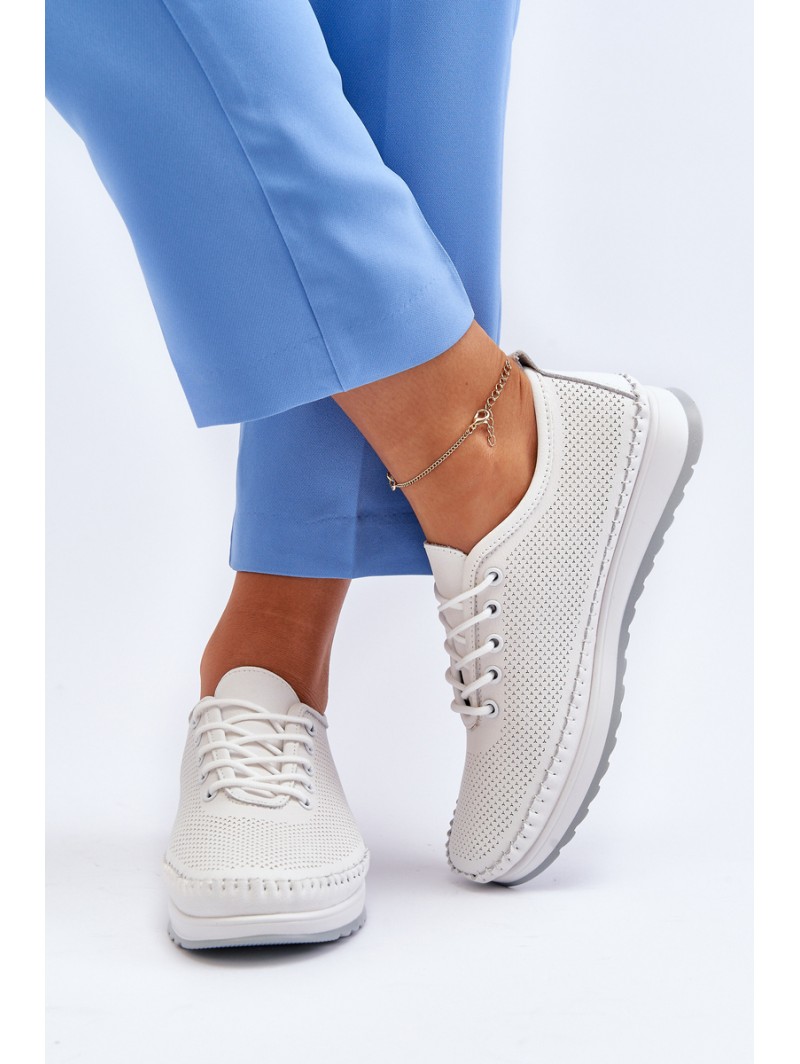 Leather Women's Sports Sneakers Beige Lalnai