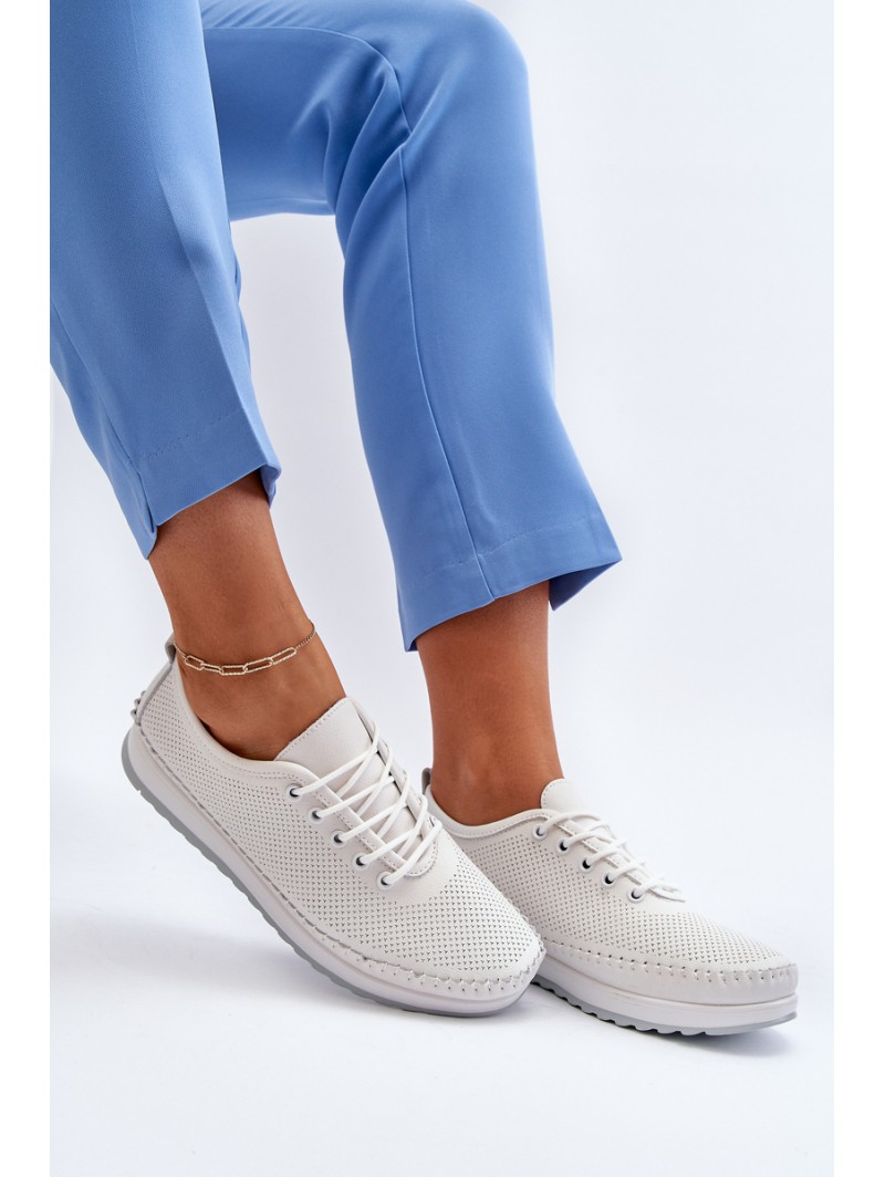 Leather Women's Sports Sneakers Beige Lalnai