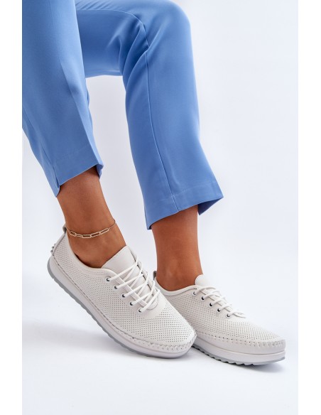 Leather Women's Sports Sneakers Beige Lalnai