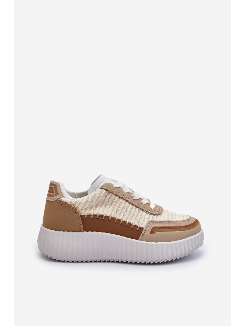 Women's Platform Sneakers in Beige Redala