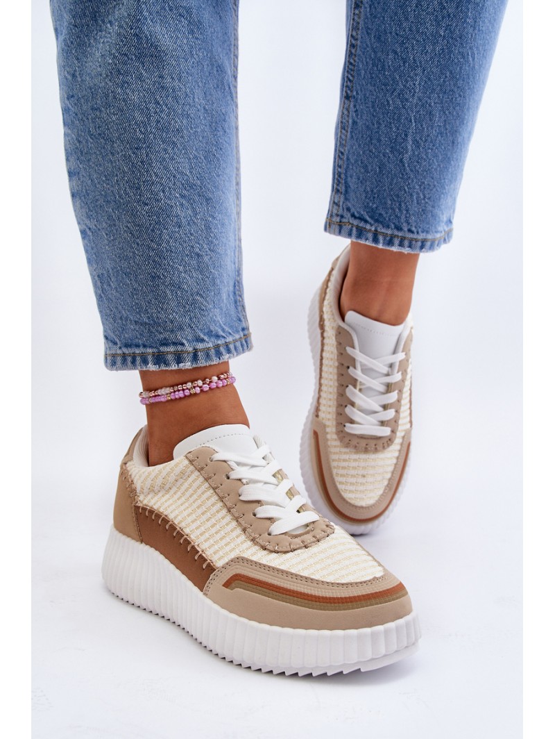 Women's Platform Sneakers in Beige Redala