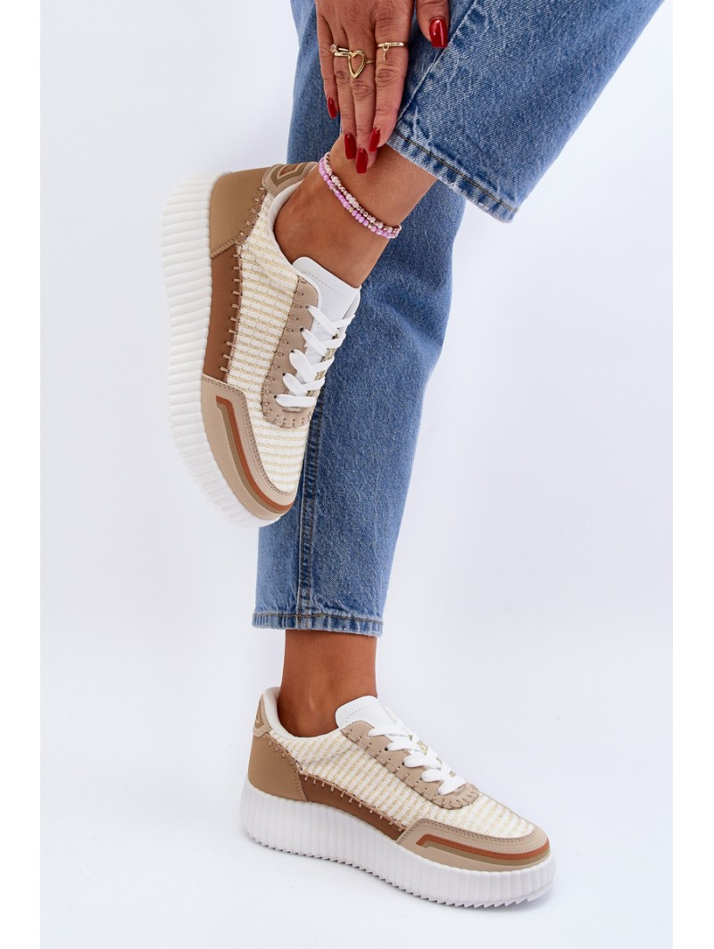 Women's Platform Sneakers in Beige Redala