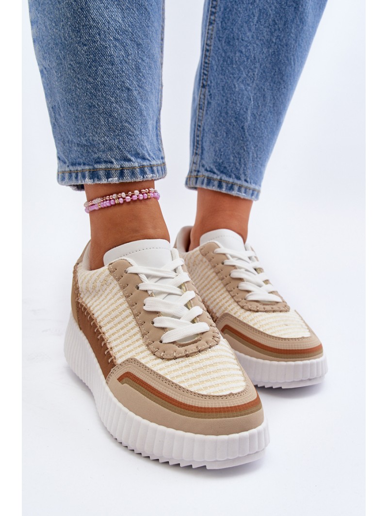 Women's Platform Sneakers in Beige Redala