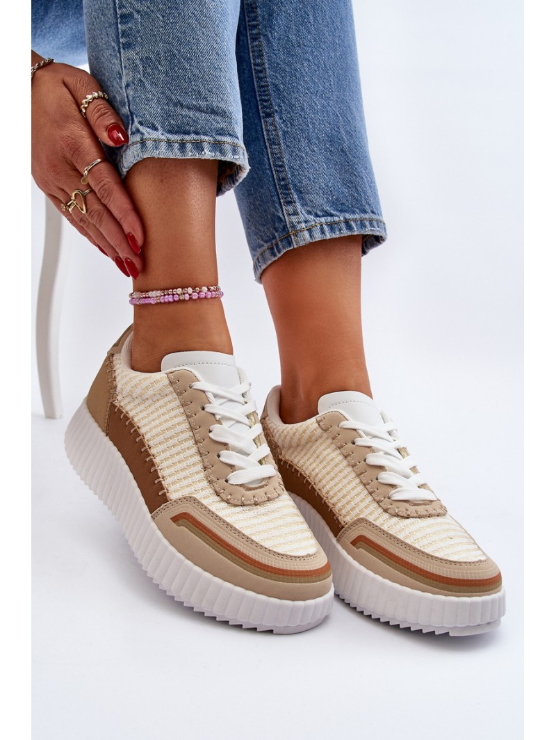 Women's Platform Sneakers in Beige Redala
