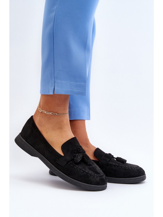Women's Suede Moccasins Black Dansitu 2