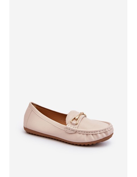 Women's Slip-On Loafers With Glitter Embellishment Beige This Moment
