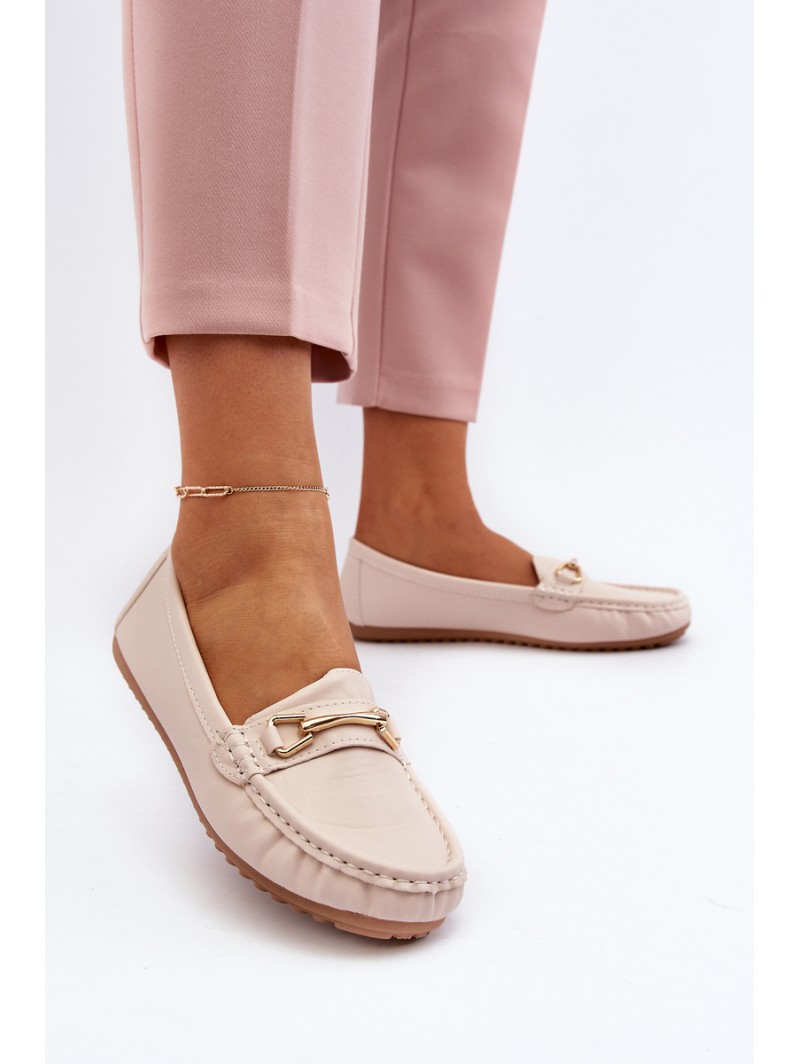 Women's Slip-On Loafers With Glitter Embellishment Beige This Moment