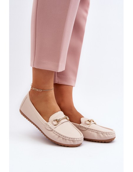 Women's Slip-On Loafers With Glitter Embellishment Beige This Moment