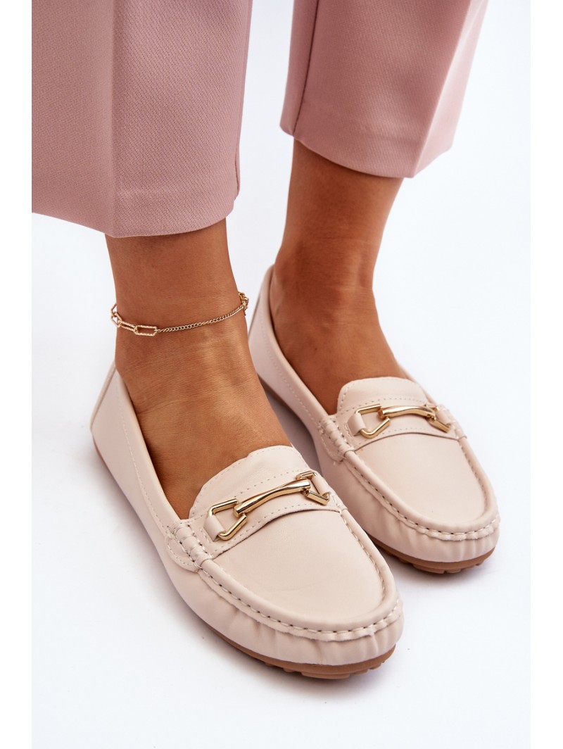 Women's Slip-On Loafers With Glitter Embellishment Beige This Moment