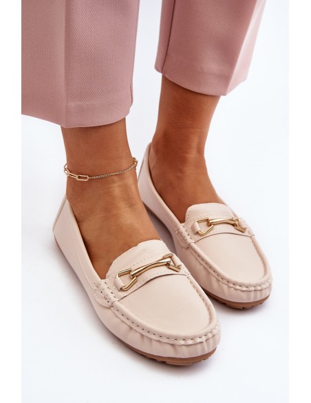 Women's Slip-On Loafers With Glitter Embellishment Beige This Moment