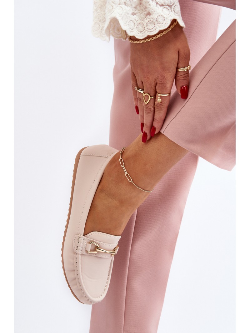 Women's Slip-On Loafers With Glitter Embellishment Beige This Moment