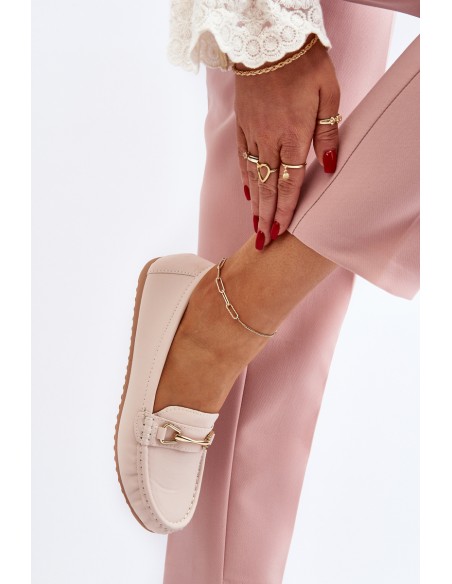 Women's Slip-On Loafers With Glitter Embellishment Beige This Moment