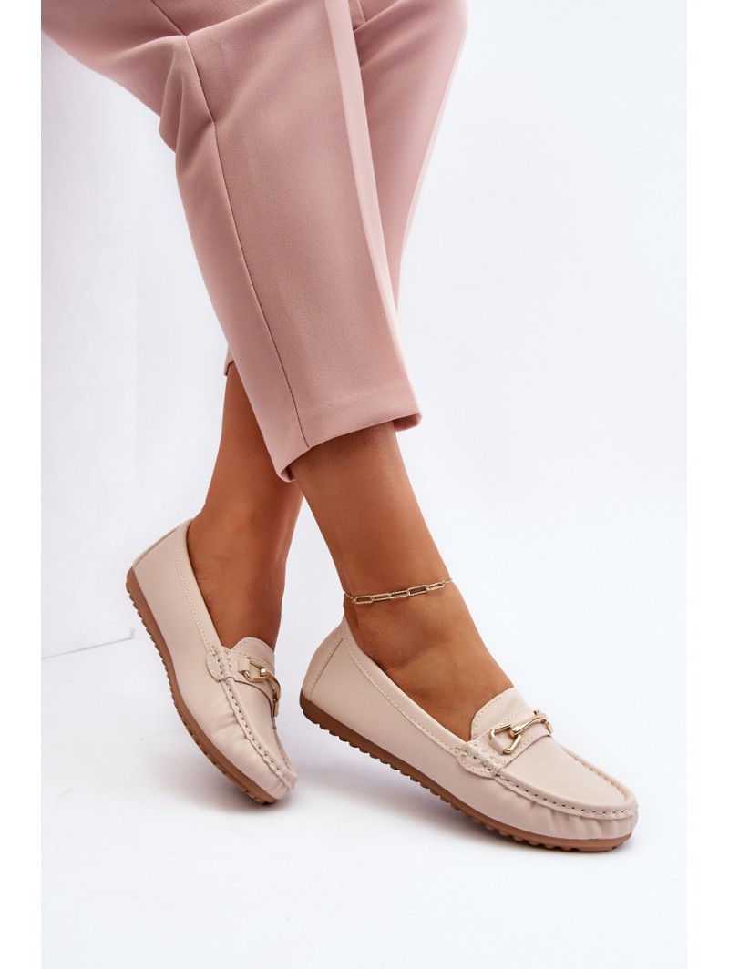 Women's Slip-On Loafers With Glitter Embellishment Beige This Moment