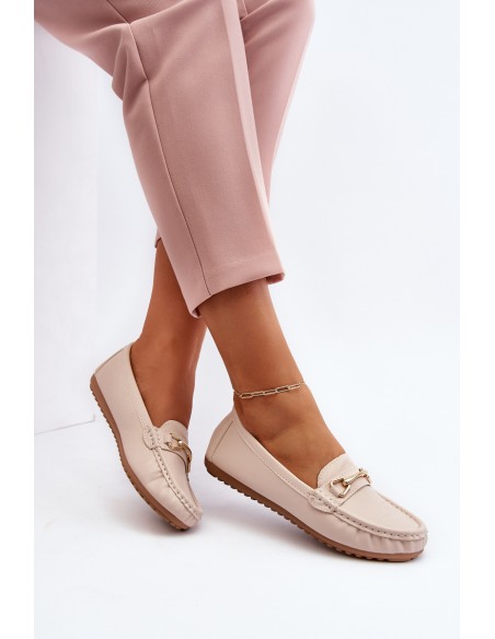 Women's Slip-On Loafers With Glitter Embellishment Beige This Moment